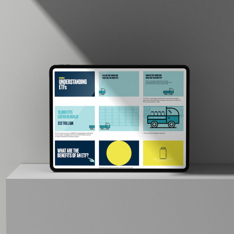 BNY Investments ETF campaign storyboard frame
